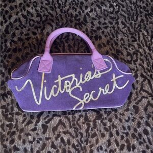 Victoria's Secret Lavender Cosmetic Bag with gold heart charm